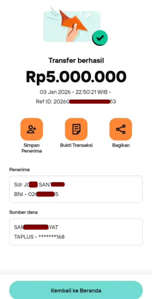 Bukti Transfer