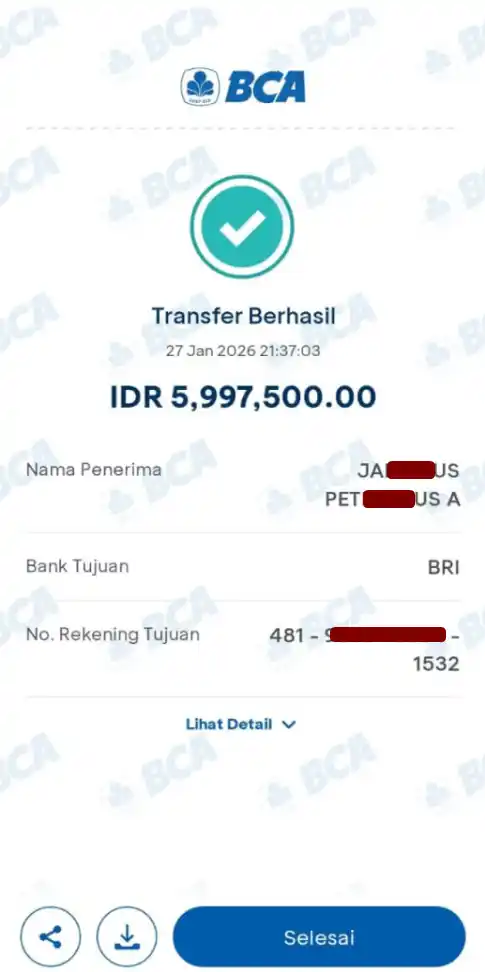 Bukti Transfer