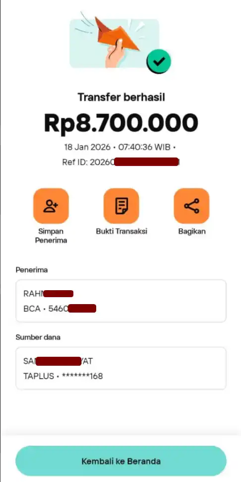 Bukti Transfer