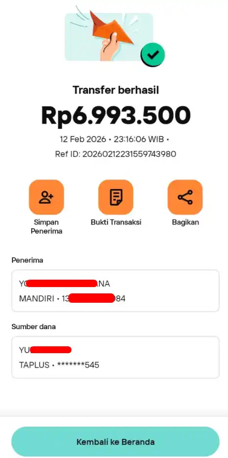 Bukti Transfer