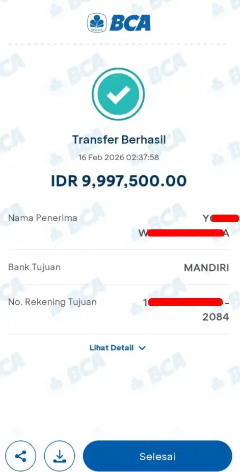Bukti Transfer