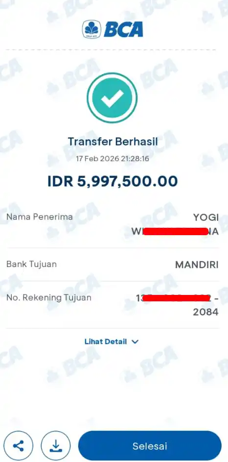 Bukti Transfer