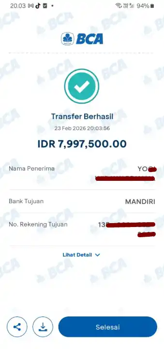 Bukti Transfer