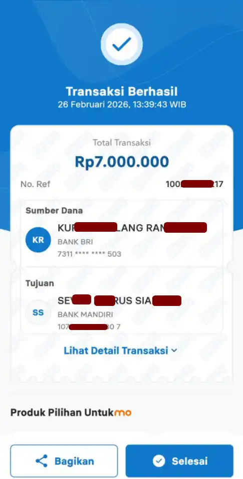 Bukti Transfer
