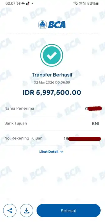 Bukti Transfer