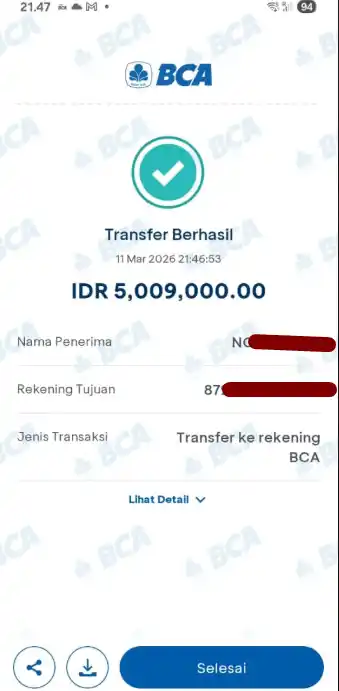 Bukti Transfer