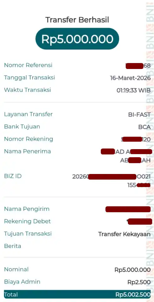 Bukti Transfer