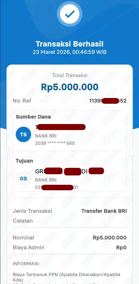 Bukti Transfer