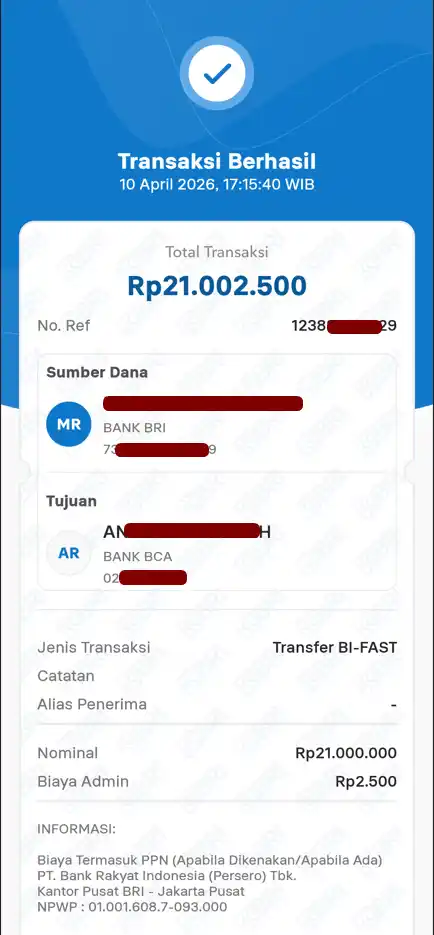 Bukti Transfer