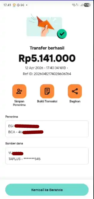 Bukti Transfer