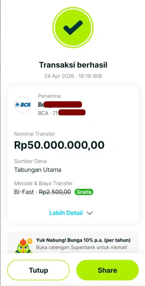 Bukti Transfer