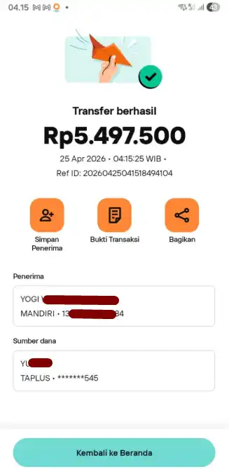 Bukti Transfer